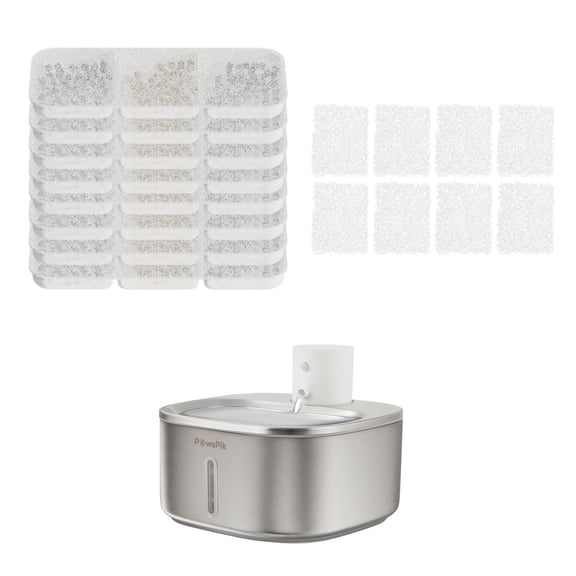 PawsPik BOSS-01 Dog & Cat Water Fountain Replacement Filters, Count of 8