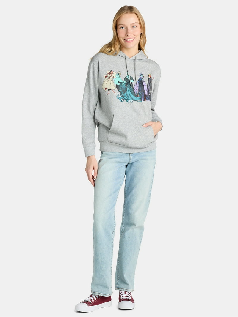 Disney Villains Women's Front Back Graphic Hoodie, Sizes XXS-XXL