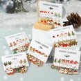 thumbnail image 2 of Juego de pendientes de botón navideños para mujer 2025, pendientes de aro con decoración de alce, árbol de Navidad, muñeco de nieve y luna, joyería para oreja perforada, regalo, 2 of 5