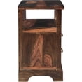 thumbnail image 5 of Taran Designs Darcy 2-drawer Live Edge Solid Wood Nightstand in Dark Brown, 5 of 7