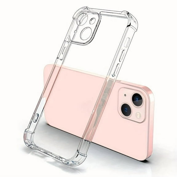 Shockproof Soft Clear Phone Case for iPhone 17 16 15 14 13 12 11 Pro Max Transparent Clear Protective Case Back Cover Four-Corner Airbag Anti-Drop