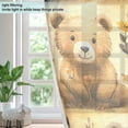 thumbnail image 4 of Sheer Curtains 2 Panels Set Grommet Drapes Window Treatments Light Filtering for Bedroom Living Room W42 x L63 Lovely Bears and Flower, 4 of 7