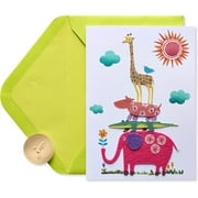 Papyrus Jungle Print New Baby Card
