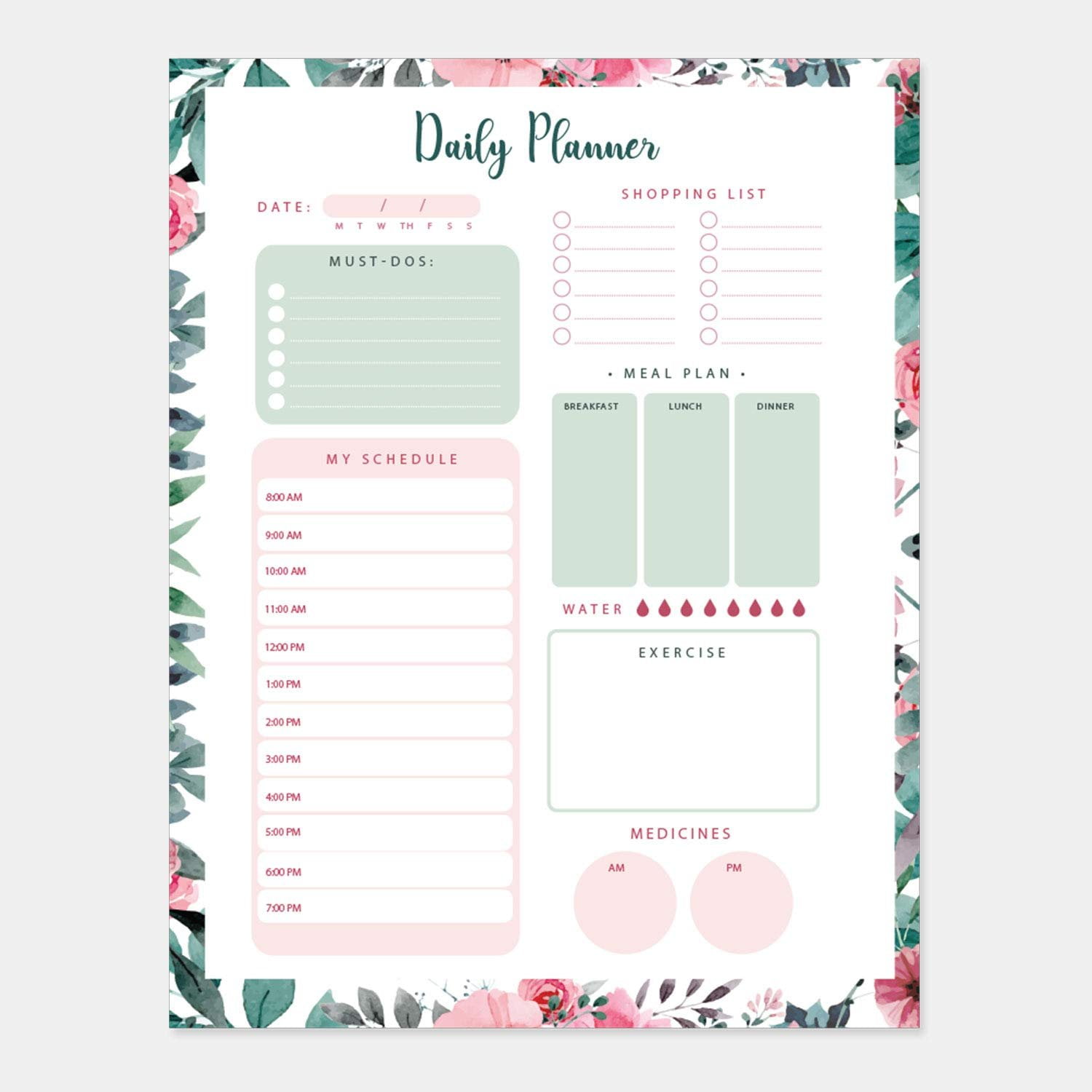 Daily Task Organizer Template