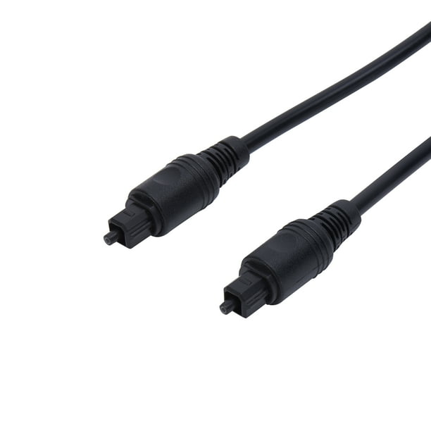 onn. Digital Optical Audio Toslink Sound Bar TV Cable 6 ft, Black