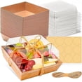 thumbnail image 1 of U Chef Paquete de 50 Mini Cajas para Postres y Comida 12.7 cm, Envases para Pastel, Rebanada, Galletas, Cajas para Panader&iacute;a con Tapa Transparente y A Prueba de Grasa, Alternativa a Envase, 1 of 6