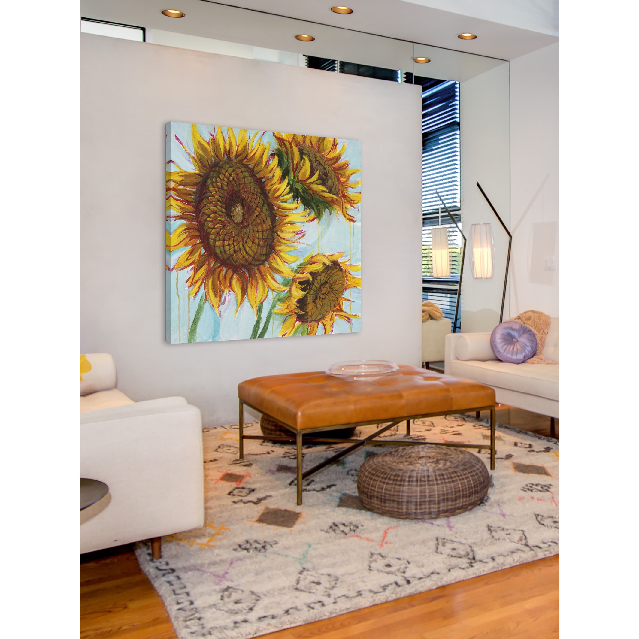 Marmont Hill - "Sunflower Love I" by Julie Joy Painting Print on Wrapped Canvas