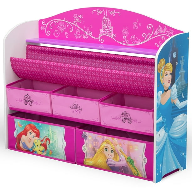 Delta Children Deluxe Book & Toy Organizer, Disney Princess Disney Princess/pink - Walmart.com