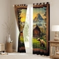 thumbnail image 3 of Homewish 3D Rustic Bear Black Out Curtains for Teen, Hippie Rustic Cabin Curtains Pack of 2 (42x63 Each), Countryside Bedroom Curtains, Blackout Curtains Room Decor, 3 of 6