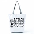 thumbnail image 1 of Bolso de mano con estampado de letras coloridas para mujer, bolsa de hombro personalizable, ideal para regalo de profesor de escuela y playa xuanjing  unisex, 1 of 2