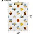 thumbnail image 3 of FMSHPON Bee Honey Clipboard Hardboard Wood Nursing Clip Board and Pull for Standard A4 Letter 13x9 inches, 3 of 8