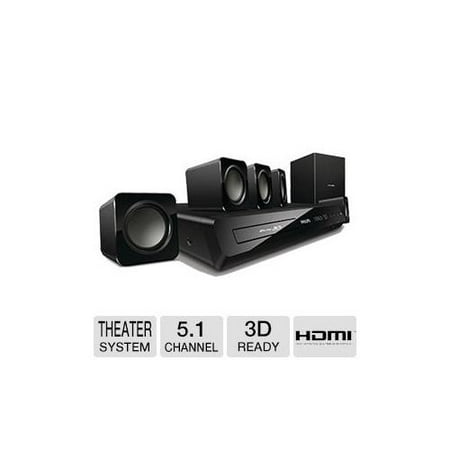 Refurbished Philips 3D Blu-ray 5.1 Home Theater System -Full HD, 3D Ready, 300W RMS, Direct Remote Access, BD-Live, ished - H