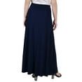 thumbnail image 3 of NY Collection Womens Petites Tie Belt Wide Waistband Midi Skirt, 3 of 4