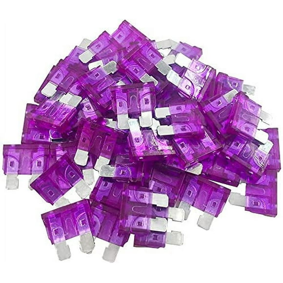 (50 Pcs) 3 Amp Standard Fuse, 3A Blade Automotive Fuse for Car Truck