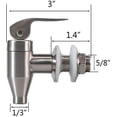 thumbnail image 2 of Distributeur de Boisson en Acier Inoxydable Durable Remplacement Robinet Style Poussoir Finition Polie de Qualité Alimentaire, 2 Pcs, 2 of 5