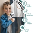 thumbnail image 3 of Blackout Kids Curtains,Blue Boho Abstract and Plant Pattern Childrens Insulated Curtains Set Of 2,Bedroom Essentials,Toddler Room Decor 52x84in(132x213cm), 3 of 5