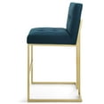 thumbnail image 3 of Bar Stool Chair Barstool, Fabric, Metal Steel, Gold Navy Blue, Modern Contemporary Urban Design, Bar Pub Cafe Bistro Hotel Restaurant Hospitality, 3 of 8