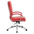 thumbnail image 4 of Fauteuil de Gestionnaire à Dossier Haut en Similicuir Rouge avec Base Chromée, 4 of 8