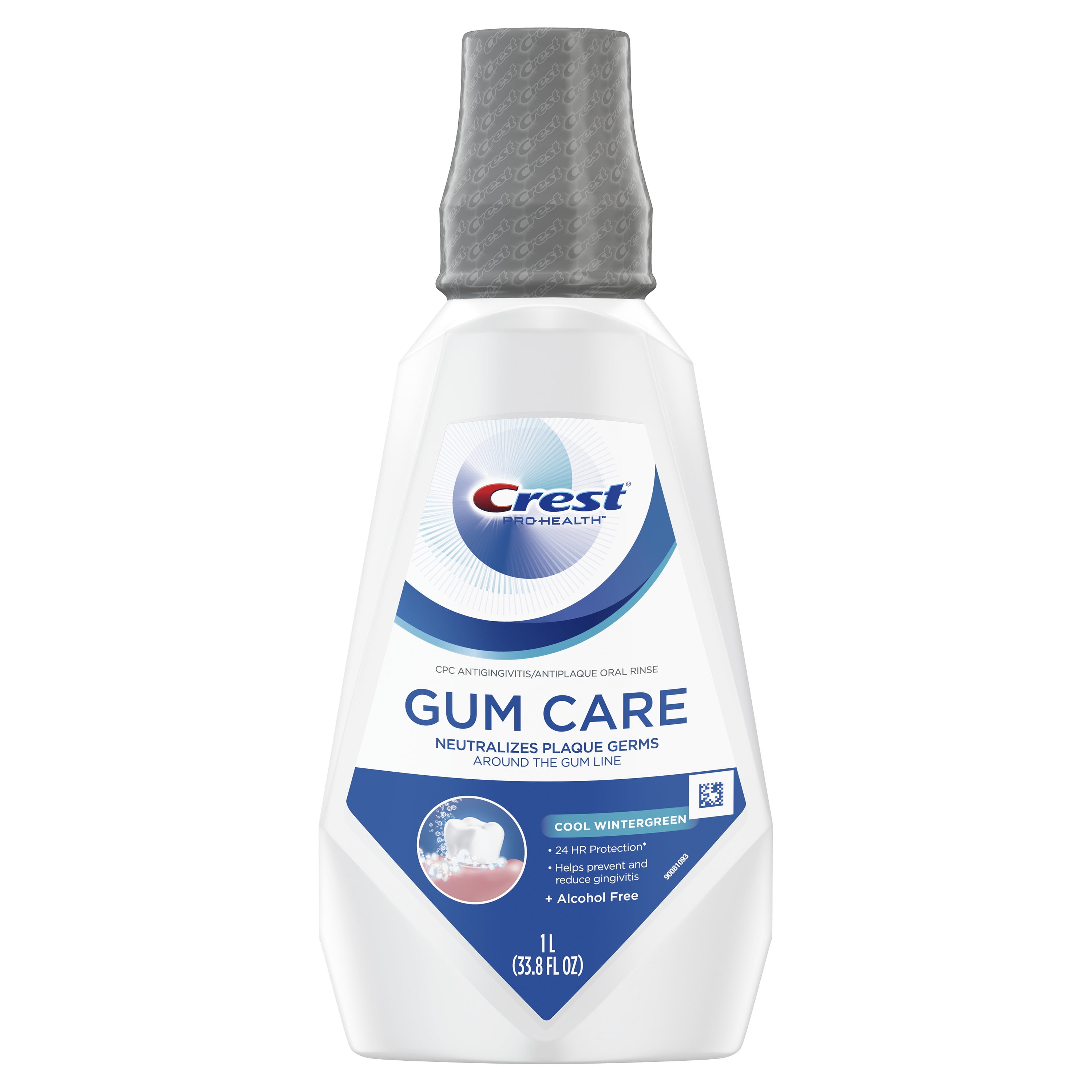 Crest Gum Care Mouthwash, Cool Wintergreen, 1L (33.8 fl oz)
