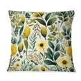 thumbnail image 2 of Designart "Ferns in Lush Green and Yellow" Floral Printed Throw Pillow, 2 of 5