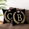 thumbnail image 3 of Deyuer Pillow Cases Decorative Skin-friendly Washable Black Gold Throw Pillow Cover for Home, 3 of 8
