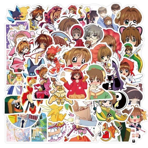 RICHARD Card Captor Sakura Calcomanías Impermeable Portátil Autoadhesivo Dibujos Animados Skateboard Graffiti Pegatinas