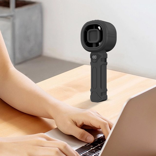 TIMIFIS Plastic Handheld Electric Fan Handheld Convenient Storage Fast Charging Large Capacity Built-in Battery Silent Pocket Mini Travel Portable Fan