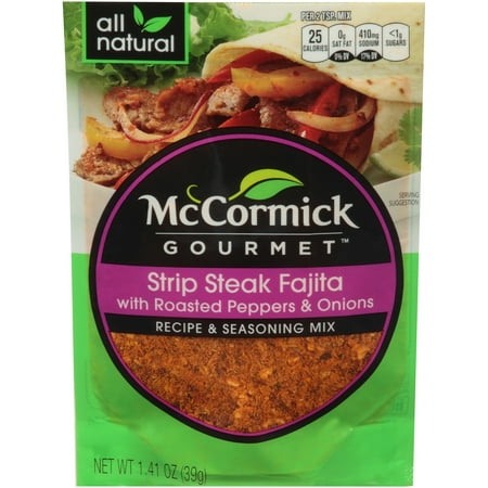 McCormick Gourmet™ Strip Steak Fajita Recipe & Seasoning Mix 1.41 oz. Pouch