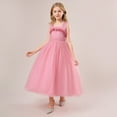 thumbnail image 6 of RUTAYY Children Girls Dress Party Solid Color Square Collar Sleeveless Tutu Layered Attire Relaxed Holiday Dresses, 6 of 9