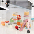 thumbnail image 2 of 12-Pack Glass Baby Food Storage Jars with Lids, 6-Pack Silicone Baby Self-Feeding Spoons – BPA-Free, Leakproof, Freezer Safe Jars, 2 of 9