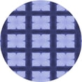 thumbnail image 1 of Ahgly Company Indoor Round Patterned Day Sky Blue Area Rugs, 4' Round, 1 of 6