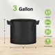 thumbnail image 2 of Zhuge Bolsas para cultivo de plantas de 3 galones, paquete de 5 macetas Tomoato con asas, tela no tejida para aireación, macetas resistentes para jardinería, color negro, 2 of 5