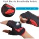 thumbnail image 4 of SZTXJ Cycling Gloves Cycling Half Finger Cycling Gloves Gel Shockproof Anti-Slip MTB Gloves (Black Red), 4 of 5