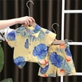 thumbnail image 3 of EnJoCho 2025 Summer Boys' Beach Outfit Two-Piece Set - Ocean-Themed Boys' Short Sleeve Matching Set - Print Beach Shirt & Elastic Shorts Combo 6M-5Y, 3 of 3