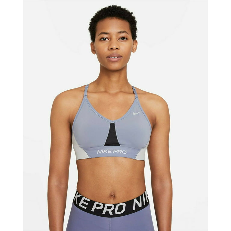 Nike Women's Indy Logo Light Support Sports Bra Gray Size Extra Large