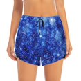 thumbnail image 3 of Uemuo Blurred Star Snow Christmas Pattern Women's Athletic Shorts High Waisted Running Shorts with Liner Pockets Gym Elastic Workout Shorts-XX-Large, 3 of 9