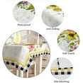 thumbnail image 6 of Rectangle Tablecloth Waterproof for Kitchen, Summer Rustic Sunflowers Floral Black Plaid Polyester Wrinkle Textured Tablecloths, Indoor/Outdoor Decor Desktop Protectors Tablecloths, 60"x120", 6 of 6
