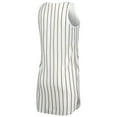 thumbnail image 3 of Women's Concepts Sport White San Diego Padres Reel Pinstripe Knit Sleeveless Nightshirt, 3 of 3