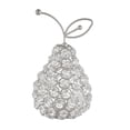 thumbnail image 1 of Adornos de frutas de metal y cristal con diamantes de imitación, hechos a mano, para decoración de escritorio, coleccionables Pera de plata A, 1 of 6
