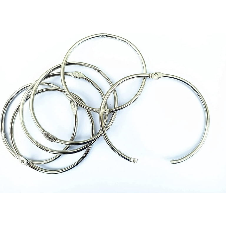Shower Curtain Rings, 20pcs - 1.22 Inch Loose Leaf Binder Rings (Gold)