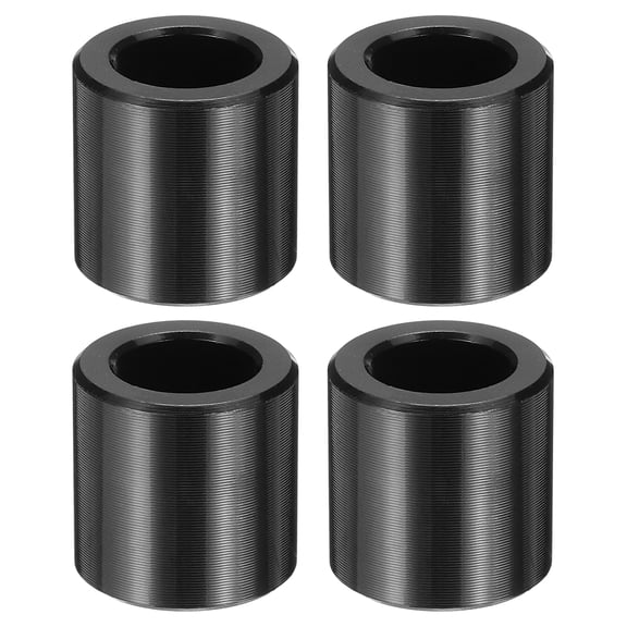 Uxcell 4pcs M8 Metal Spacers, M8 IDx1/2" ODx1/2" Length Aluminium Spacer Round Unthreaded Standoff Bushing Plain Finish for Screw Bolts, Black
