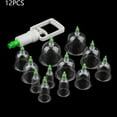 thumbnail image 1 of 12 Cupping Device Vacuum Cupper Cupping 12 Cans Paper Card Loading Gift Household Meridian Health Care Transparent, 1 of 6