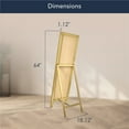 thumbnail image 3 of Head West Gold Full Size Free Standing Easel Dressing Mirror - 18" x 64", 3 of 8