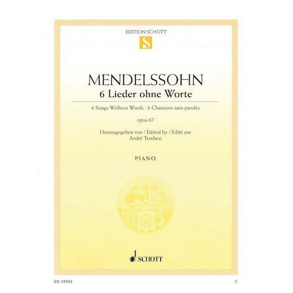 Six Songs Without Words Op. 67 (6 Lieder Ohne Worte) : Pian