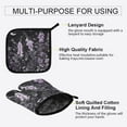 thumbnail image 3 of Yayeee Oven Mitts and Pot Holder Set of 4 Heat Resistant Kitchen Gloves Baking Hot Pad, Light Purple Flowers, 3 of 5