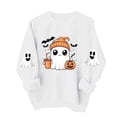 thumbnail image 5 of Chiccall Women's Halloween Pumpkin Graphic Sweatshirt Long Sleeve Crewneck Pullover Casual Fall Top, 5 of 7