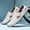 White, variant on Men's Hollow Slip-On Hand Stitched Leather Back Strap Sandal Shoes