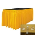 thumbnail image 1 of LA Linen Polyester Poplin Table Skirt 17-Foot by 29-Inch Long with 10 L-Clips, Dark Yellow, 1 of 1