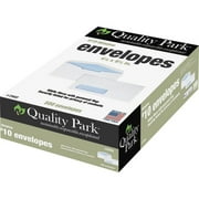 Quality Park No. 10 Window Security Envelopes - Single Window- 4 1by8"W x 9 1by2" L- 24 lb - Gummed - Wove - White