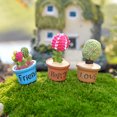 thumbnail image 3 of 7PCS Resin Ornament Assorted Simulation Potted Plant Craft Miniature Ornament, 3 of 9